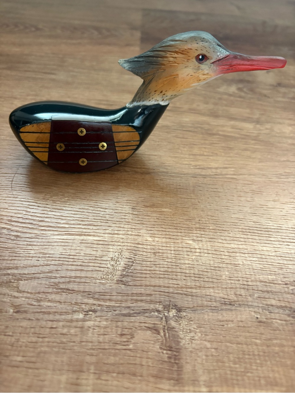 Vintage Red-Breasted Merganser Carved into Golf Club from 2022 Player